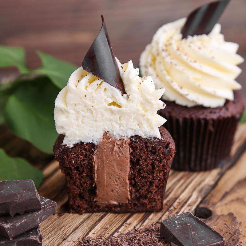 Шоколадные капкейки с шоколадным кремом — рецепты | Дзен